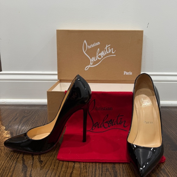 New Christian Louboutin So Kate 120mm Black Patent Leather Size EU 38 US 7.5 - Picture 17 of 17